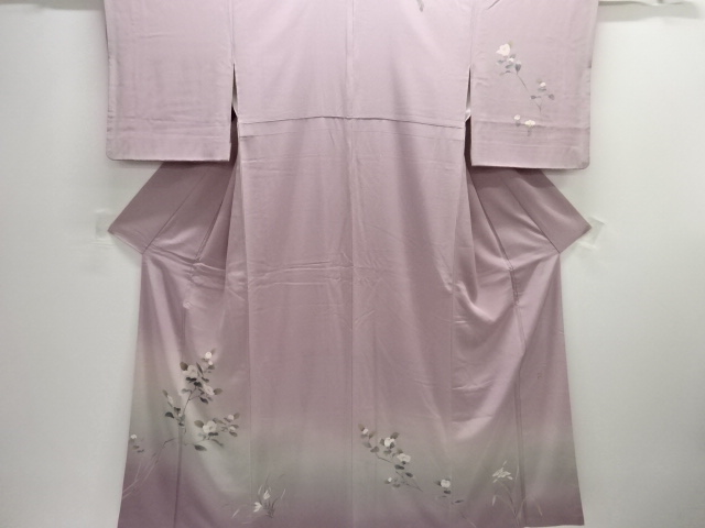 JAPANESE KIMONO / HOMONGI / SILK / HAND PAINTED YUZEN / FLOWERS